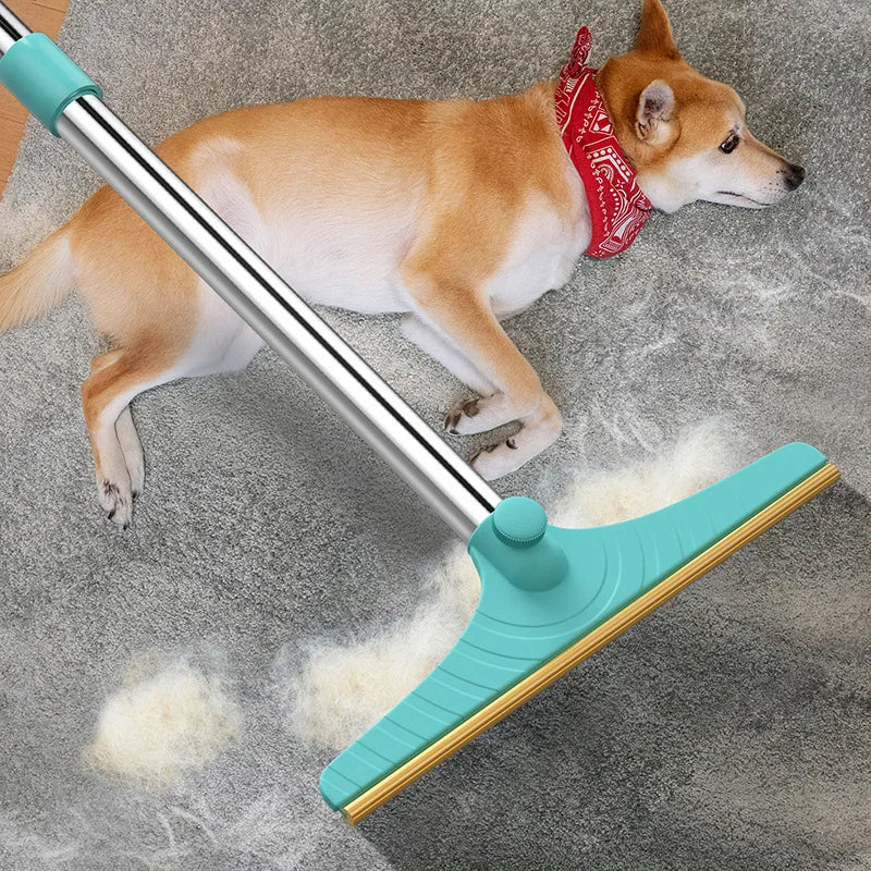 Custom 60 Inch Long Handle Cat Dog Hair Remover Advanced Pet Hair Removal Broom Lint Remover Scraper for Carpets, Rugs