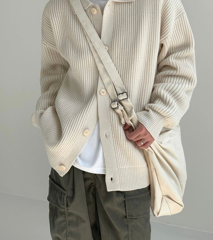 OFF WHITE KNITTED CARDIGAN